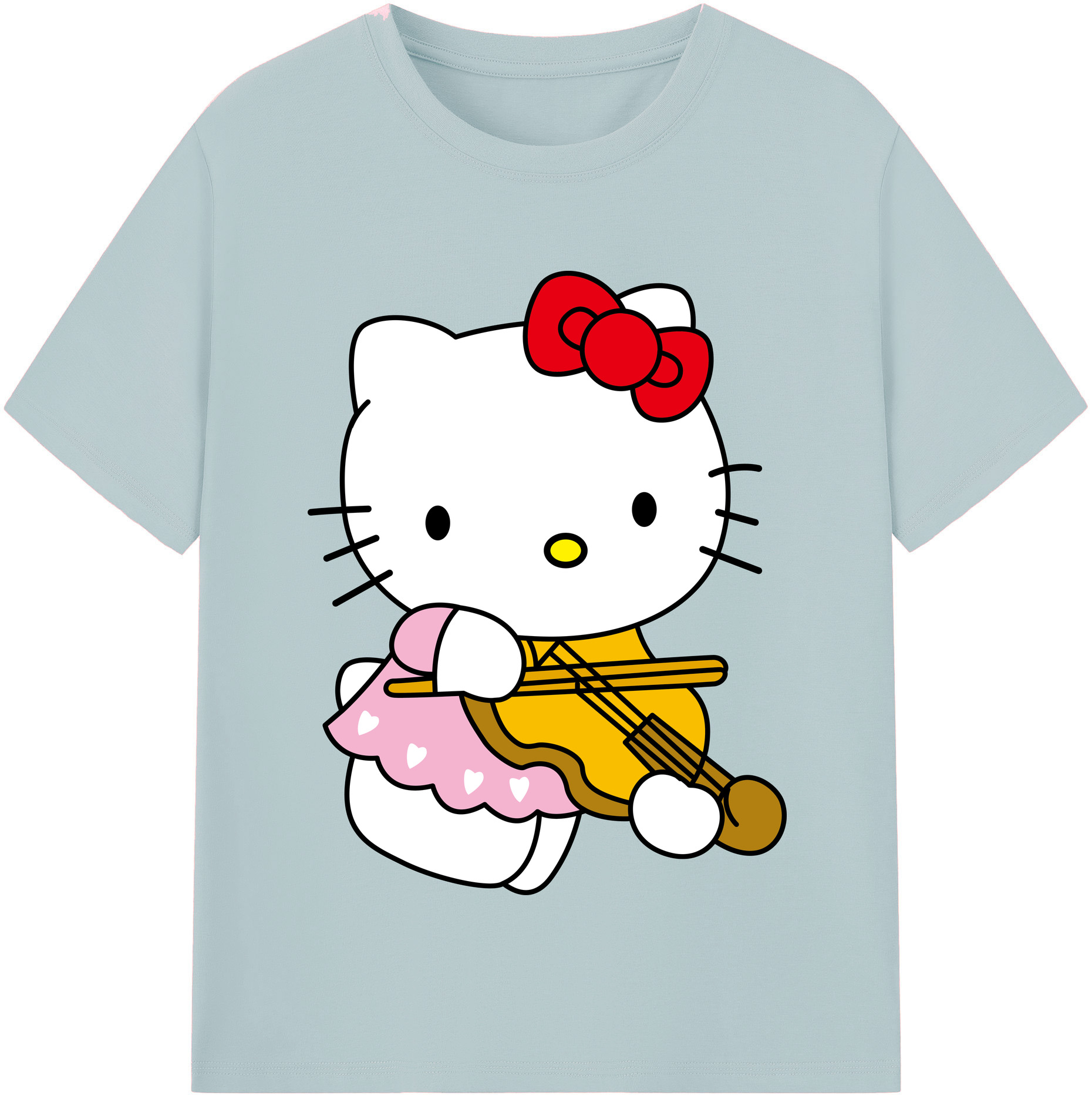 （画像用） Hello Kitty ハローキティ 綿100％半袖Tシャツ（フロントプリント）